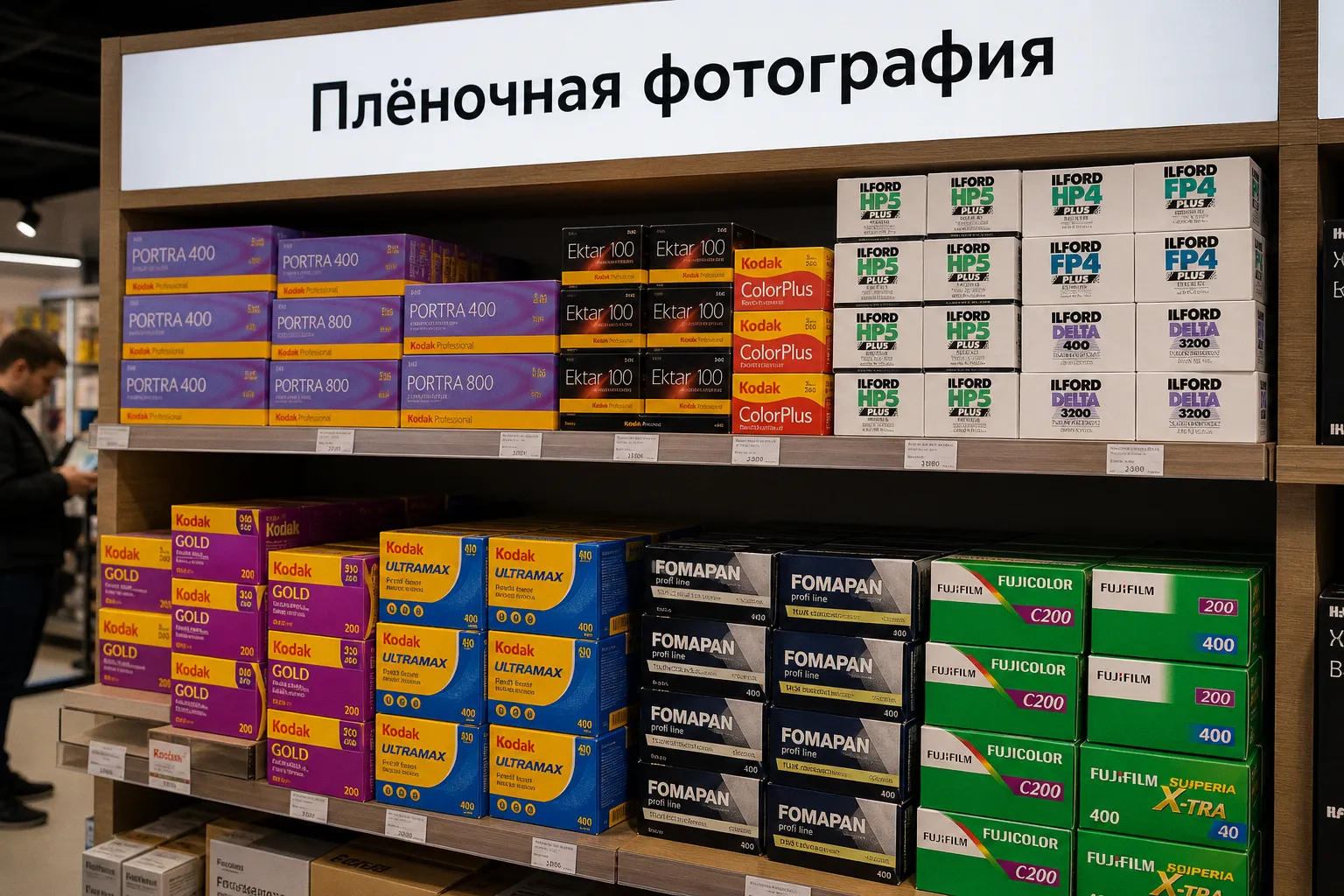 Лидеры продаж 35-мм фотопленки: что выбирают фотографы в 2026 году